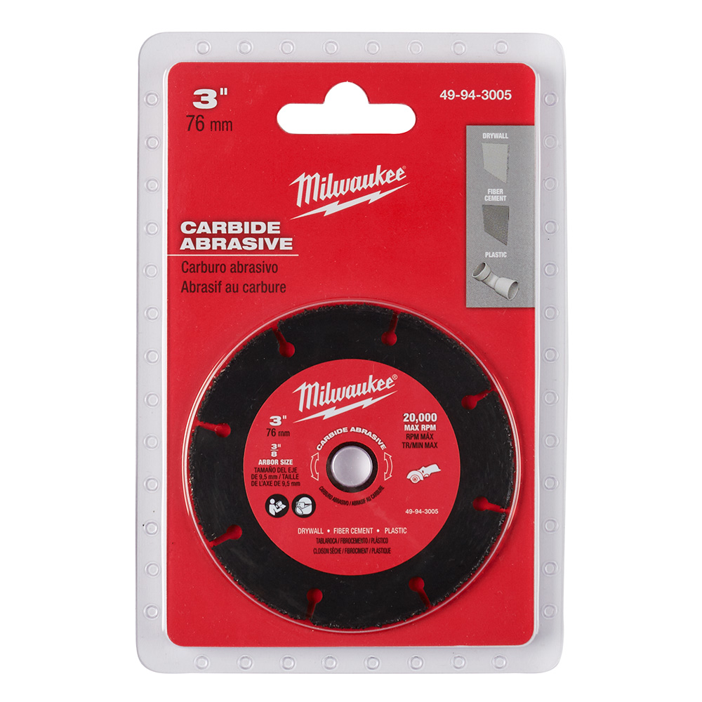 Milwaukee 3" Carbide Abrasive CUT OFF Wheel (for 2522 M12 tool