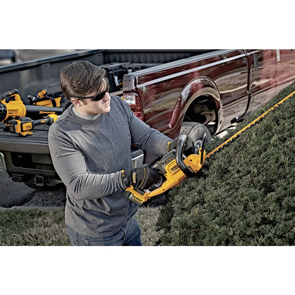 DEWALT 20V 22" Hedge Trimmer Kit w/15.0AH Battery and Charger Contractor Cave Tools