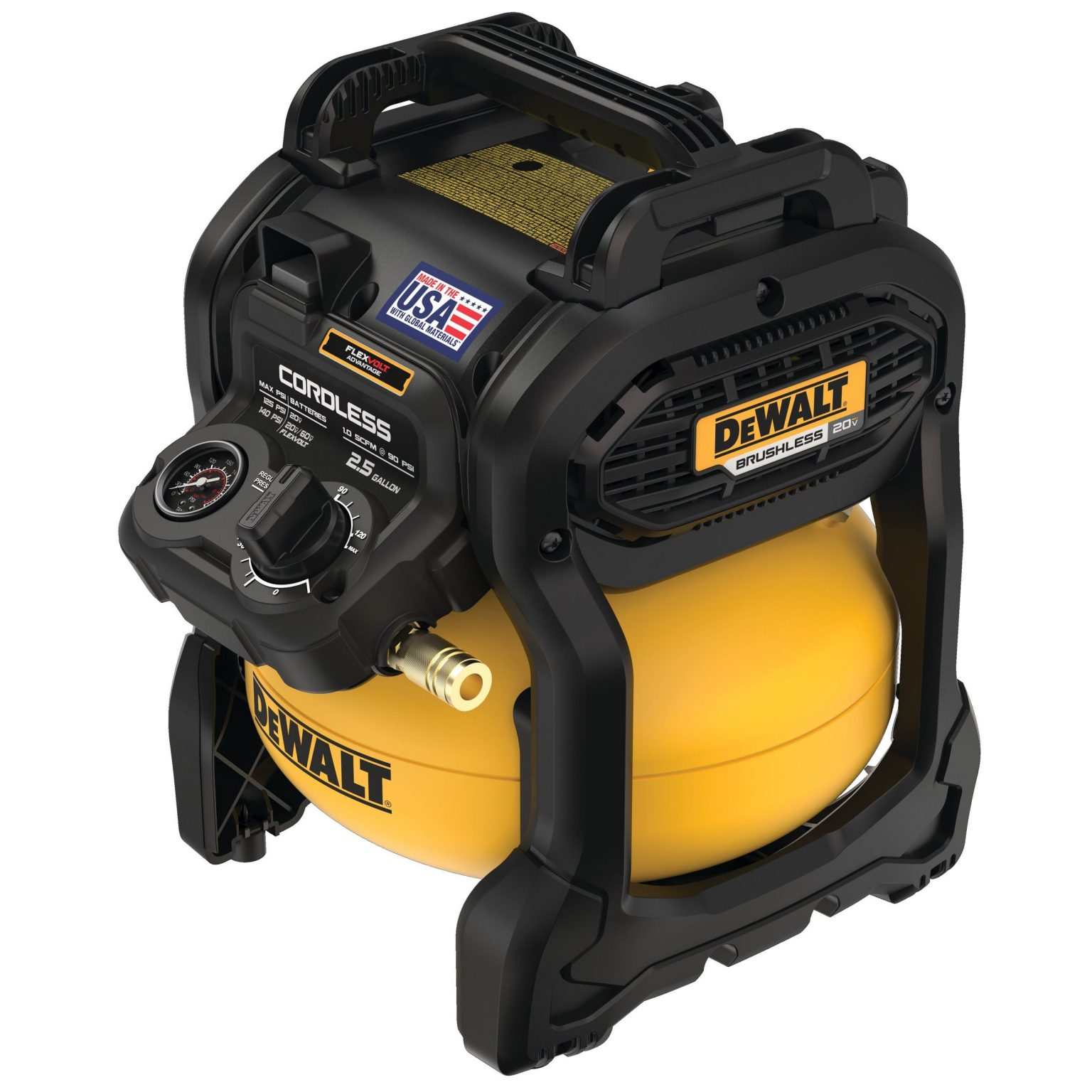 DEWALT 20V MAX* 21/2 Gal. Brushless Cordless Air Compressor (Tool Only