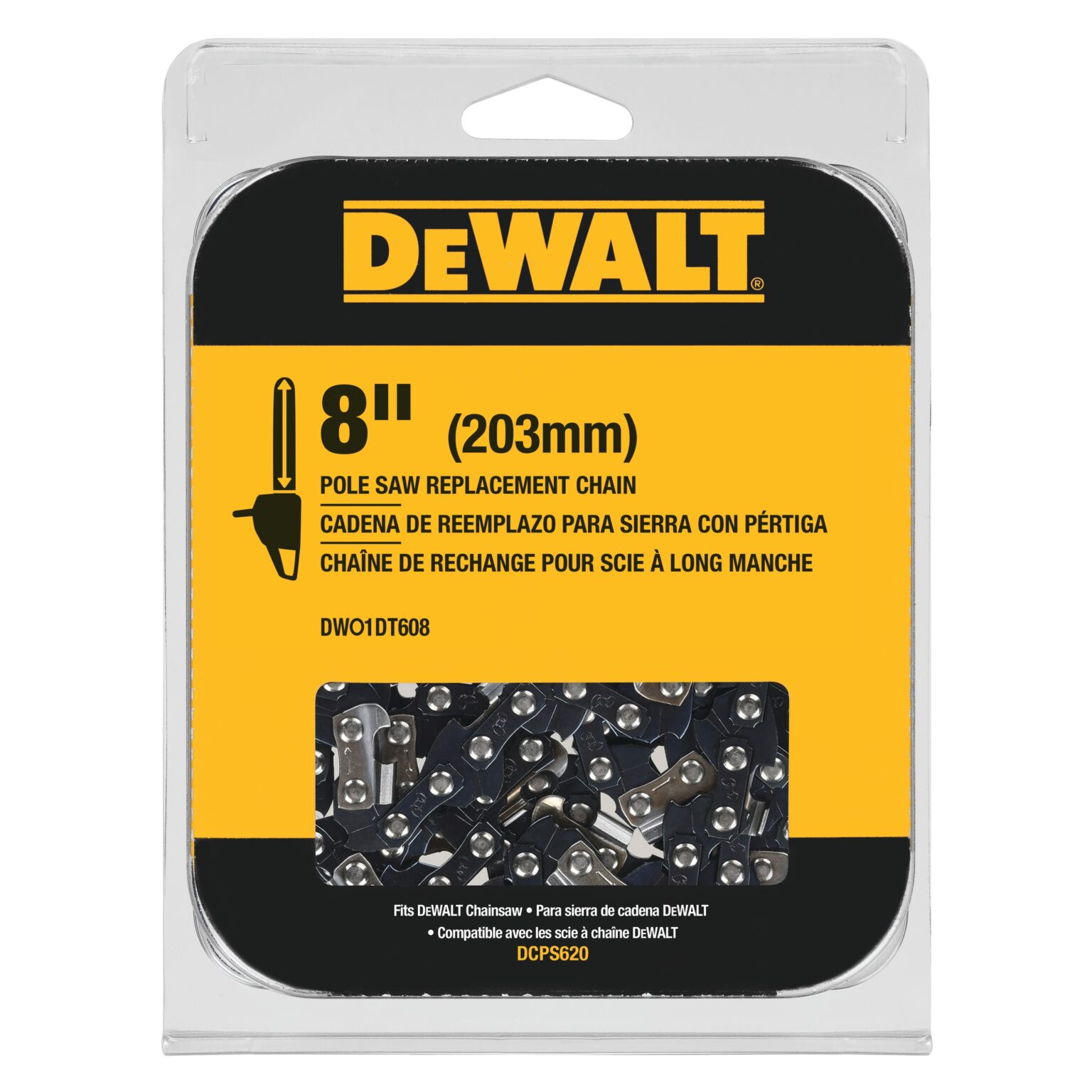 DEWALT 8 in. Pole Saw Replacement Chain Contractor Cave Tools