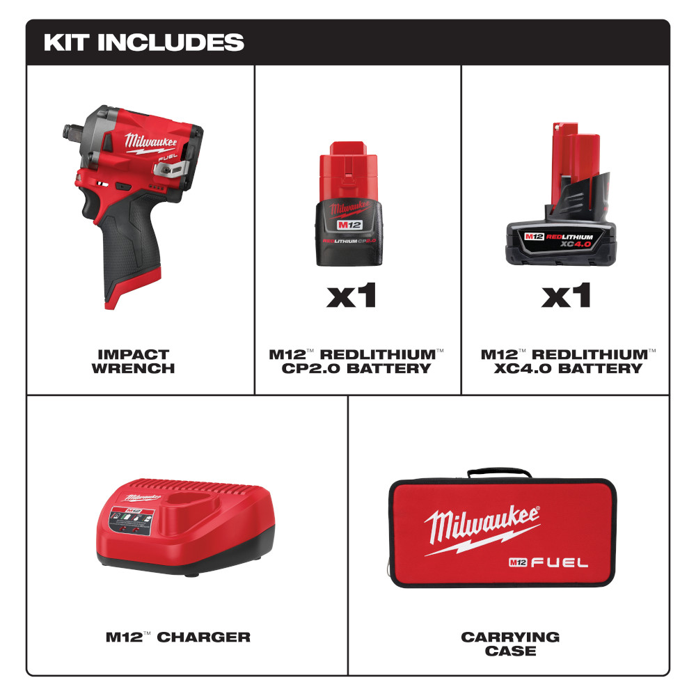 MILWAUKEE M12 FUEL™ Stubby 1/2