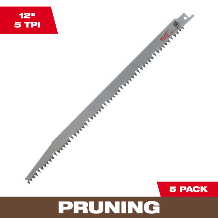 MILWAUKEE® 12" SAWZALL® Pruning Blades 5PK Contractor Cave Tools