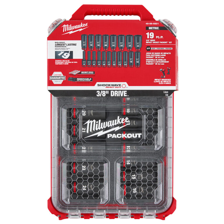 MILWAUKEE® SHOCKWAVE Impact Duty™ Socket 3/8” Dr 19PC MM PACKOUT Set