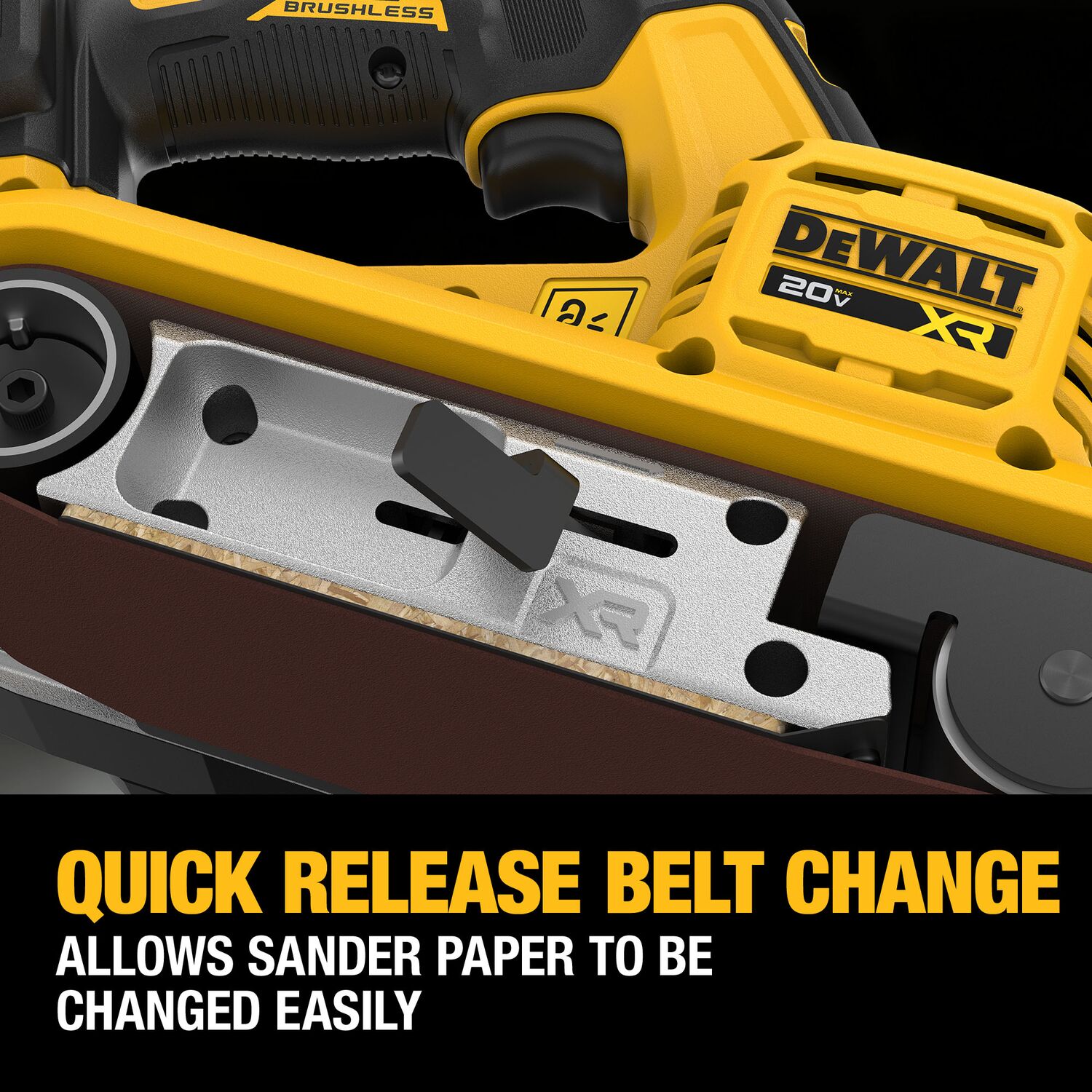 DEWALT 20V MAX* XR® Brushless Cordless Belt Sander (Tool Only