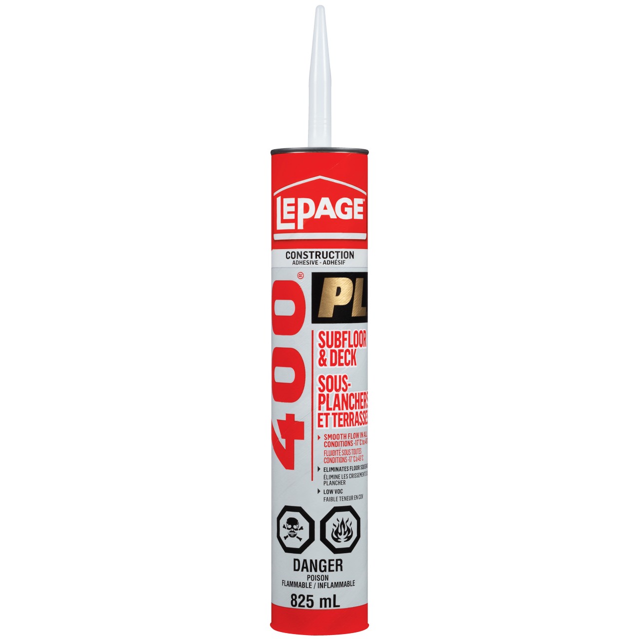 LEPAGE PL® 400 Subfloor & Deck Adhesive 825 ml Contractor Cave Tools