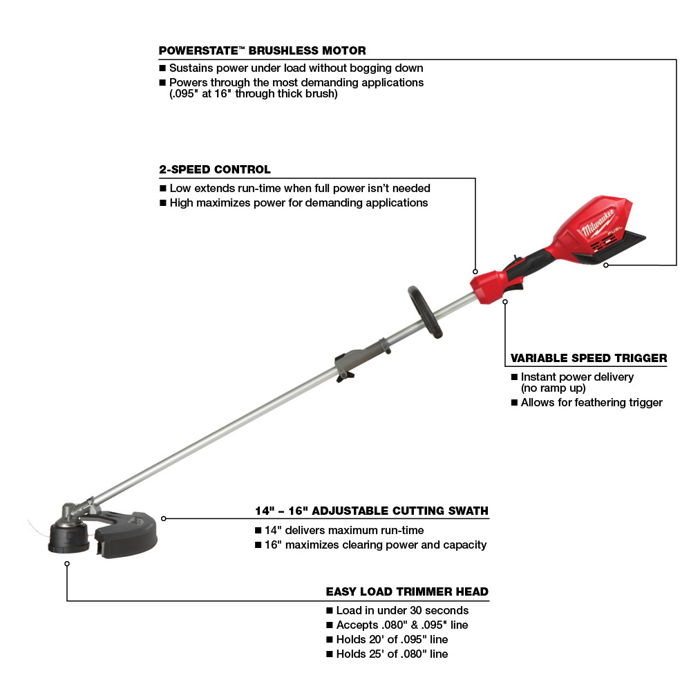 Milwaukee fuel best sale string trimmer