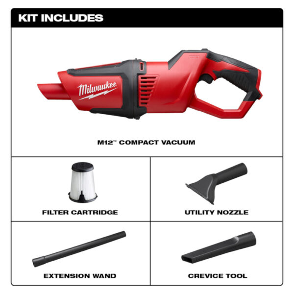 MILWAUKEE M12™ Compact Vacuum (Tool Only) 4