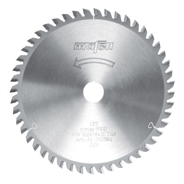 MAFELL Fine-Cutting Circular Blade, 162mm Dia x 48T x 20mm Arbor