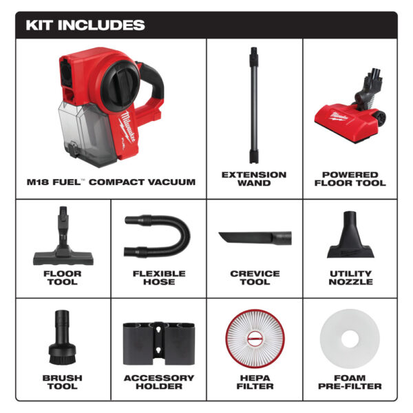 MILWAUKEE® M18 FUEL Compact Vacuum (Tool Only) 4