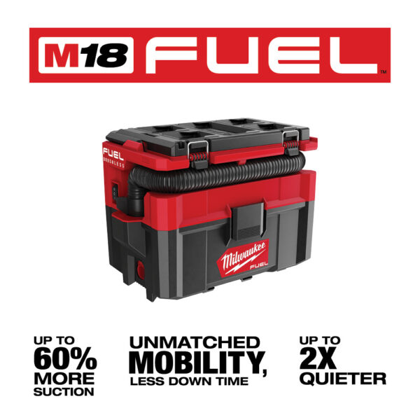 MILWAUKEE® M18 FUEL PACKOUT 2.5 Gallon Wet/Dry Vacuum 8