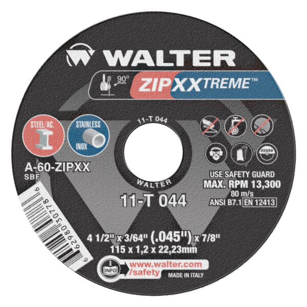 WALTER ZIP XXTREME™ 4-1/2" X 3/64" Cut-Off Wheel 1