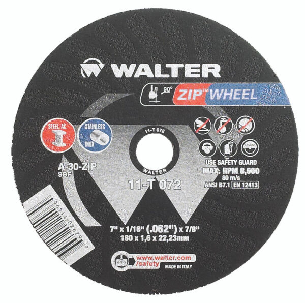 WALTER ZIPCUT™ 7&quot; x 1/16&quot; Cut-Off Wheel 1