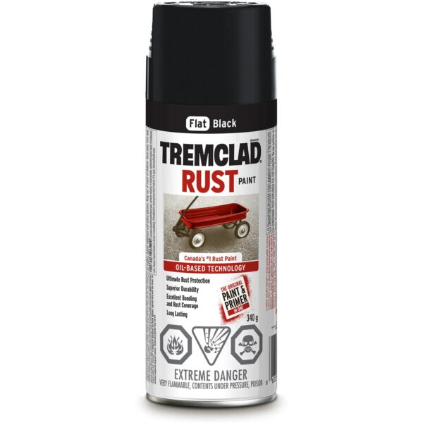 TREMCLAD® Rust Spray Paint Flat Black 1