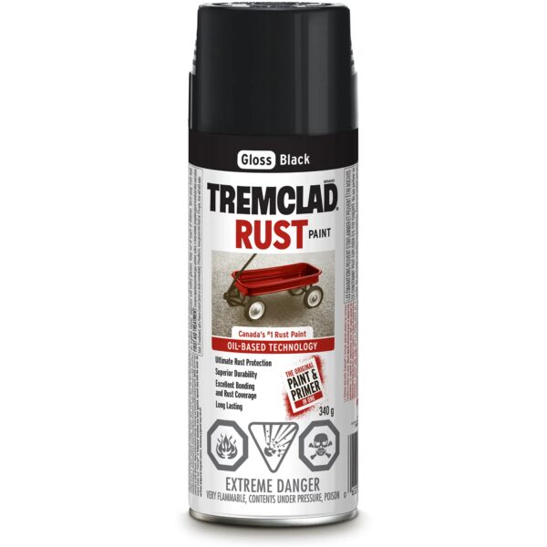 TREMCLAD® Rust Spray Paint Gloss Black 1
