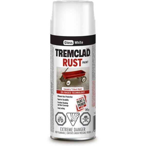 TREMCLAD® Rust Spray Paint Gloss White 1