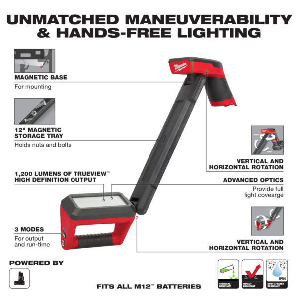 MILWAUKEE M12™ Underbody Light (Tool Only) - Image 7