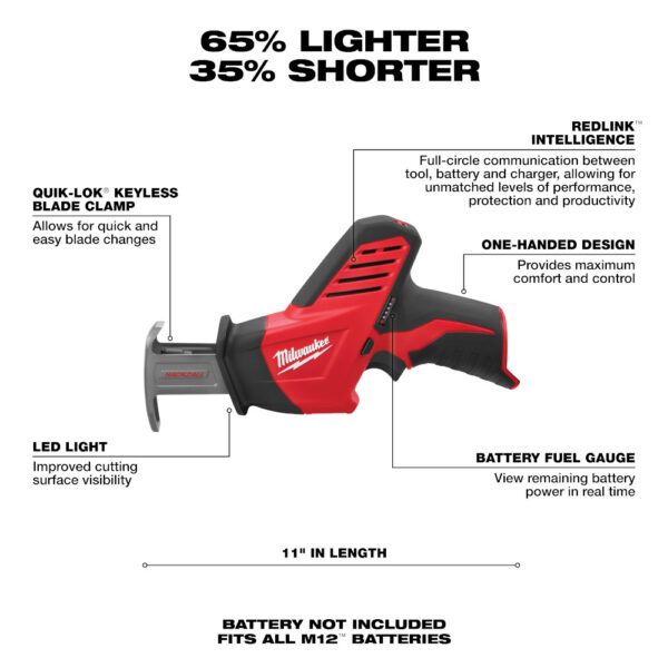 MILWAUKEE M12™ HACKZALL® Recip Saw (Tool Only) 3