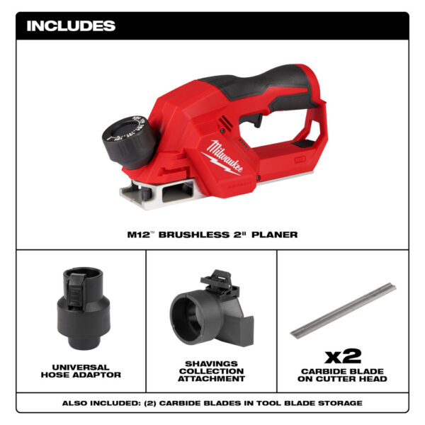 MILWAUKEE M12™ Brushless 2&quot; Planer (Tool Only) 6