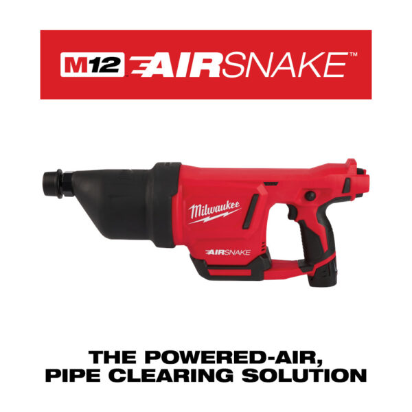 MILWAUKEE M12™ AIRSNAKE™ Drain Cleaning Air Gun Kit 8
