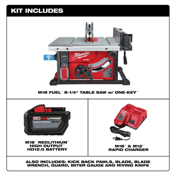 MILWAUKEE® M18 FUEL 8-1/4&quot; Table Saw with One-Key 12.0 AH Kit 7
