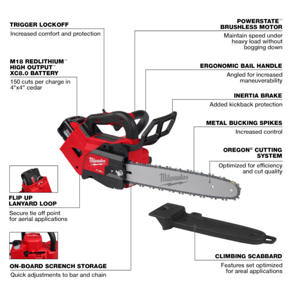 MILWAUKEE M18 FUEL™ 14&quot; Top Handle Chainsaw Kit 4