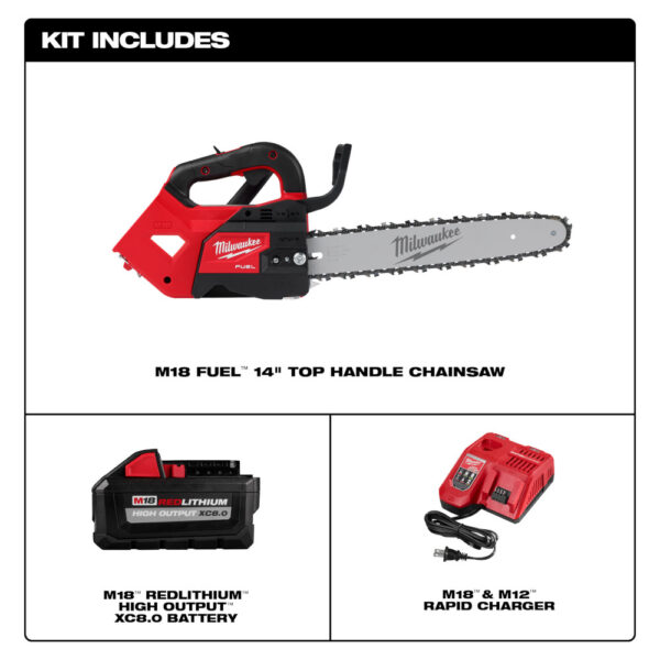 MILWAUKEE M18 FUEL™ 14&quot; Top Handle Chainsaw Kit 5