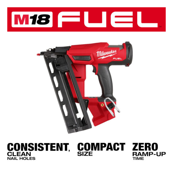 MILWAUKEE M18 FUEL™ 16 Gauge Angled Finish Nailer (Tool Only) 4