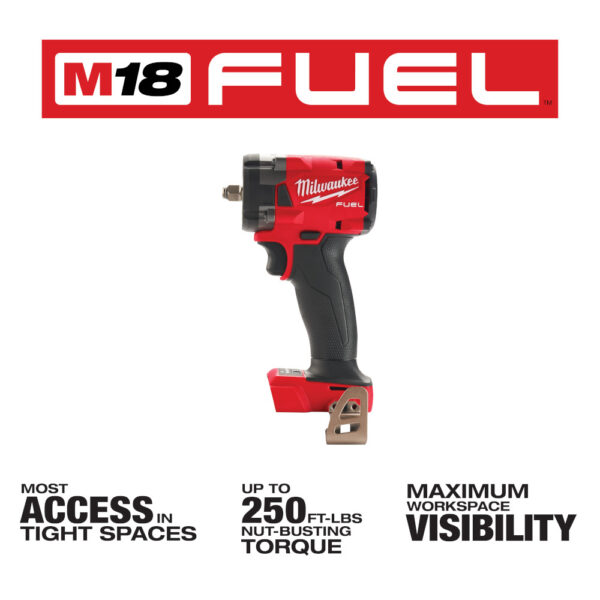 MILWAUKEE® M18 FUEL™ 3/8&quot; Compact Impact Wrench w/ Friction Ring (Tool Only) 5