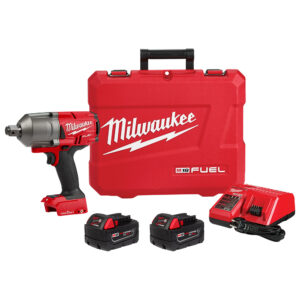 Milwaukee 3/4" Impact Wrench, 2 batteries, battery charger, and carrying case