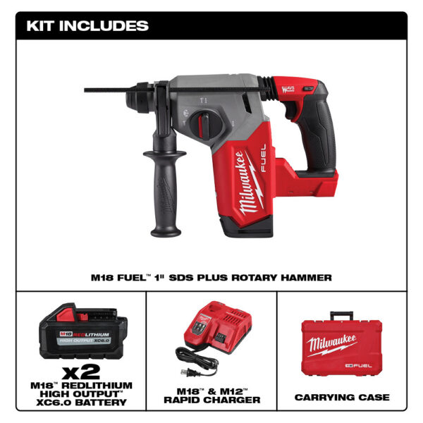 MILWAUKEE® M18 FUEL 1&quot; SDS Plus Rotary Hammer Kit 8