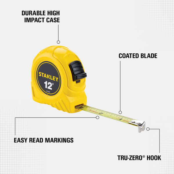 STANLEY® 12' Tape Measure - Image 3