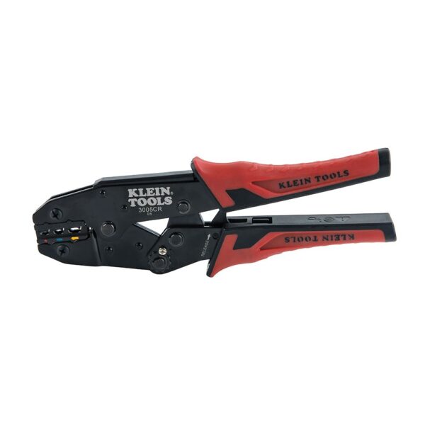 KLEIN Ratcheting Crimper, 10-22 AWG - Insulated Terminals 1
