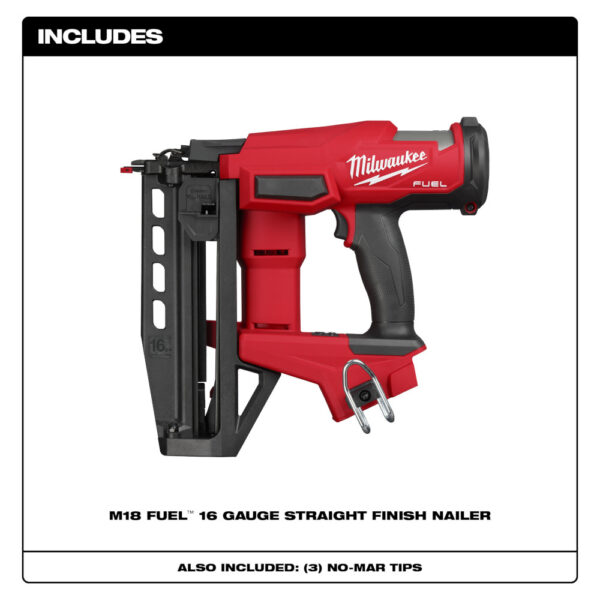 MILWAUKEE M18 Fuel 16 Gauge Straight Finish Nailer (Tool Only) 4
