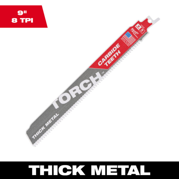 MILWAUKEE® 9&quot; SAWZALL® TORCH™ Carbide Blade 1/PK 1