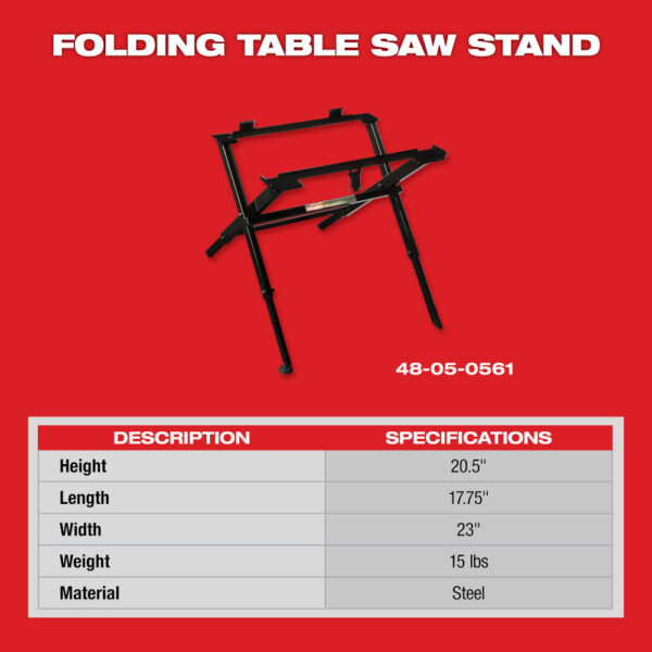 MILWAUKEE® Folding Table Saw Stand for M18 2736 Saw 3