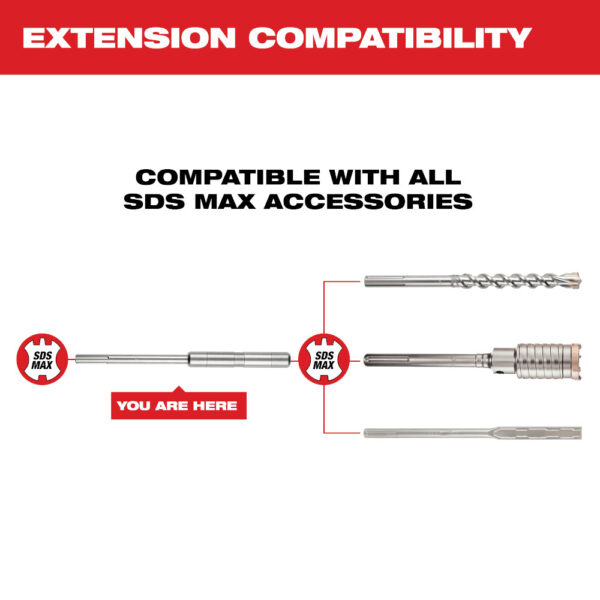 MILWAUKEE 15" MAX-LOK™ SDS MAX Extension 5