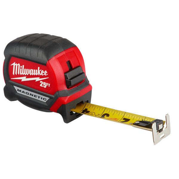 MILWAUKEE® Compact Wide Blade Magnetic 25&#039; Tape Measure 2