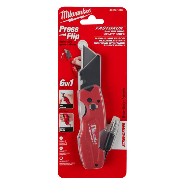 MILWAUKEE FASTBACK™ 6IN1 Folding Utility Knife 4