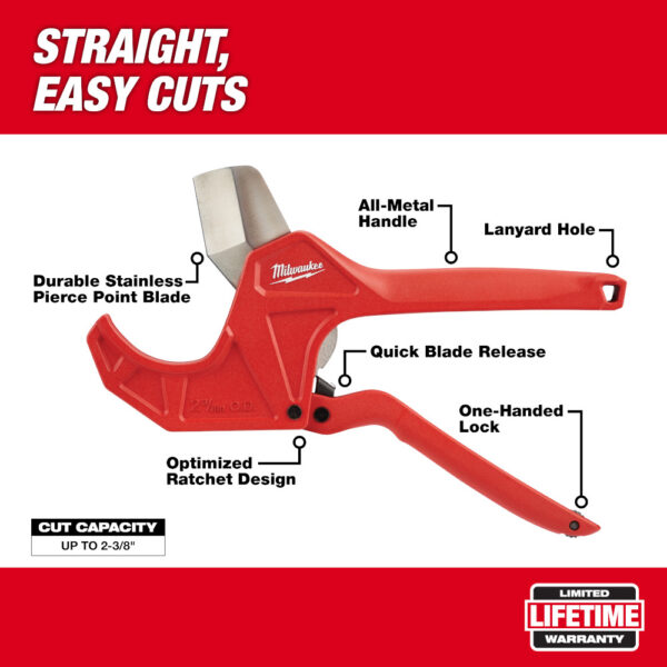 MILWAUKEE® 2-3/8&quot; Ratcheting Pipe Cutter 8