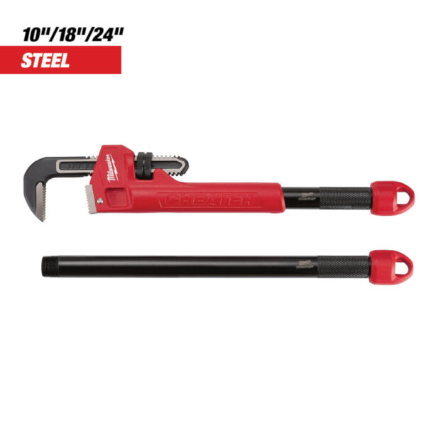 MILWAUKEE Cheater Steel Adaptable Pipe Wrench 3
