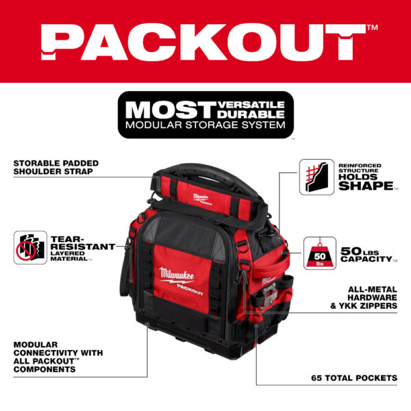 MILWAUKEE PACKOUT™ 15" Structured Tool Bag - Image 4