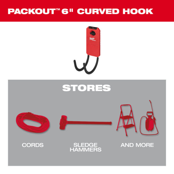 MILWAUKEE PACKOUT™ 6” Curved Hook 4