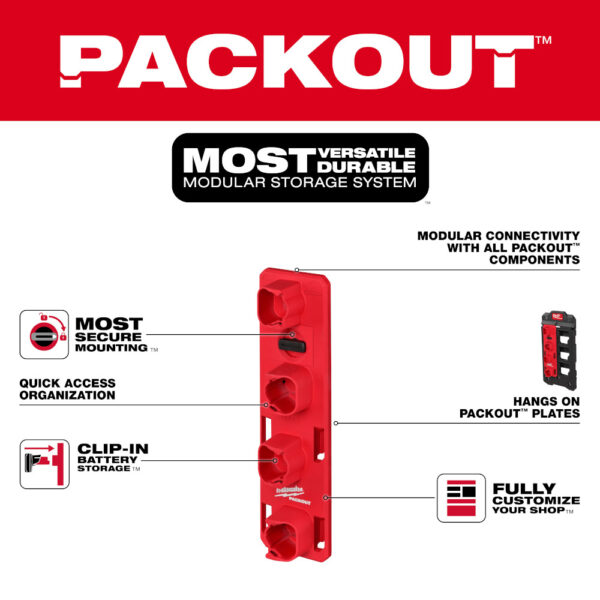 MILWAUKEE PACKOUT™ M12™ Battery Rack 6