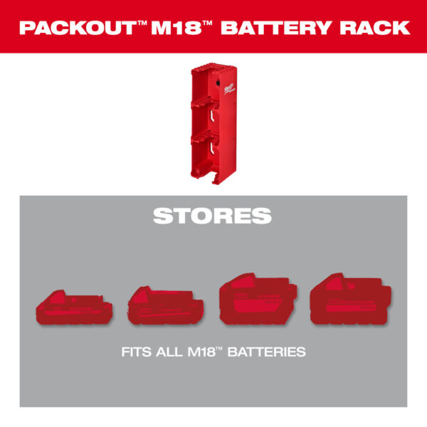 MILWAUKEE PACKOUT™ M18™ Battery Rack 4