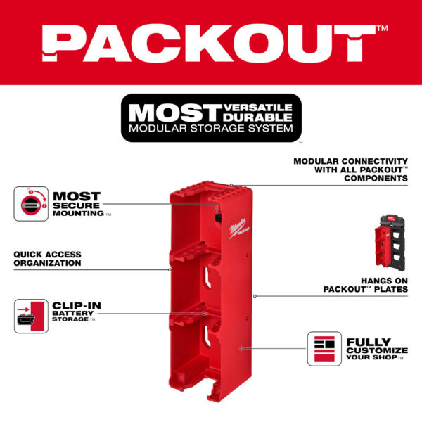 MILWAUKEE PACKOUT™ M18™ Battery Rack 6