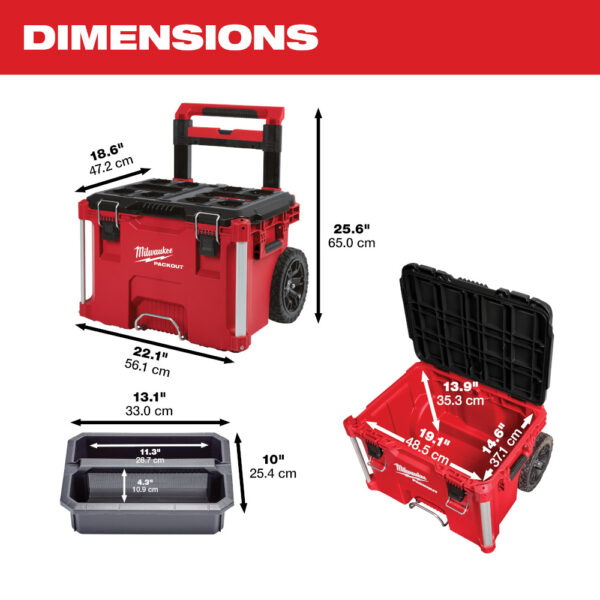 MILWAUKEE® PACKOUT™ Rolling Tool Box 4