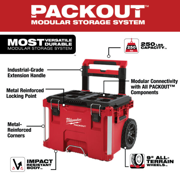 MILWAUKEE® PACKOUT™ Rolling Tool Box 8