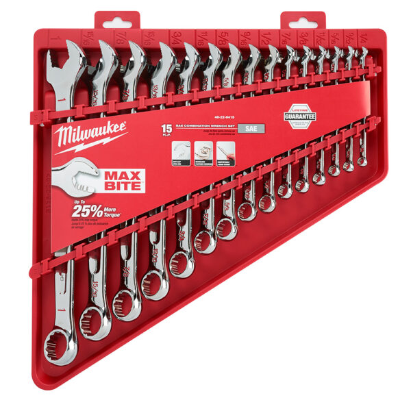 MILWAUKEE® 15pc Combination Wrench Set - SAE 1