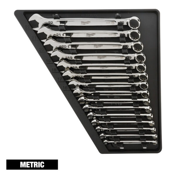 MILWAUKEE® 15 pc Combination Wrench Set - Metric 2