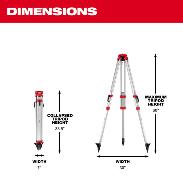 MILWAUKEE Rotary Laser Tripod - Image 4